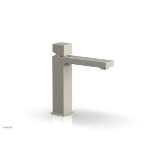 Phylrich 291-08/15B Mix 6 7/8" Single Hole Bathroom Sink Faucet with Cube Handle in Brushed Nickel