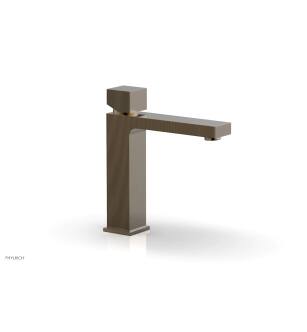 Phylrich 291-08/047 Mix 6 7/8" Single Hole Bathroom Sink Faucet with Cube Handle in Brass/Antique Brass