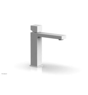 Phylrich 291-08/050 Mix 6 7/8" Single Hole Bathroom Sink Faucet with Cube Handle in White