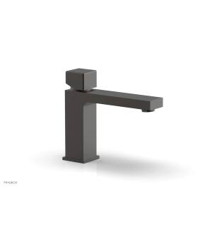 Phylrich 290L-08/10B Mix 5 1/2" Single Hole Bathroom Sink Faucet with Cube Handle in Distressed Bronze/Oil Rubbed Bronze