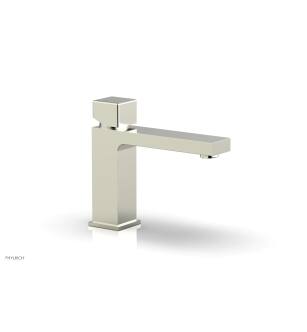 Phylrich 290L-08/015 Mix 5 1/2" Single Hole Bathroom Sink Faucet with Cube Handle in Satin Nickel