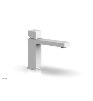 Phylrich 290L-08/050 Mix 5 1/2" Single Hole Bathroom Sink Faucet with Cube Handle in White