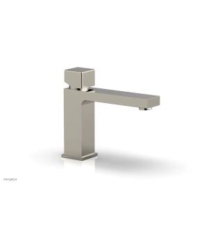 Phylrich 290L-08/014 Mix 5 1/2" Single Hole Bathroom Sink Faucet with Cube Handle in Polished Nickel