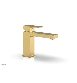Phylrich 290L-06/24B Mix 5 1/2" Single Hole Bathroom Sink Faucet with Blade Handle in Burnished Gold