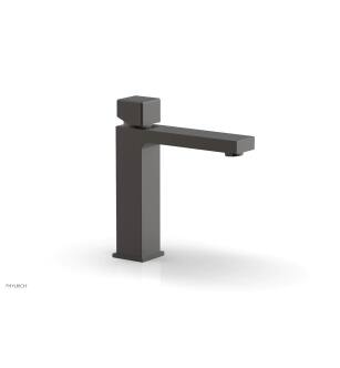 Phylrich 290-08/10B Mix 5 1/2" Single Hole Bathroom Sink Faucet with Cube Handle in Distressed Bronze/Oil Rubbed Bronze