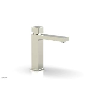 Phylrich 290-08/015 Mix 5 1/2" Single Hole Bathroom Sink Faucet with Cube Handle in Satin Nickel