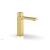 Phylrich 290-08/24B Mix 5 1/2" Single Hole Bathroom Sink Faucet with Cube Handle in Burnished Gold