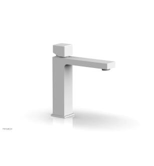 Phylrich 290-08/050 Mix 5 1/2" Single Hole Bathroom Sink Faucet with Cube Handle in White