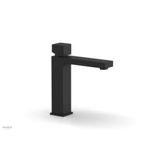 Phylrich 290-08/040 Mix 5 1/2" Single Hole Bathroom Sink Faucet with Cube Handle in Black