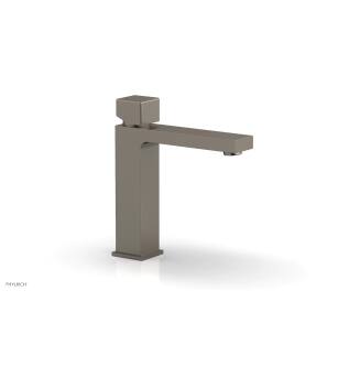 Phylrich 290-08/15A Mix 5 1/2" Single Hole Bathroom Sink Faucet with Cube Handle in Pewter