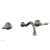 Phylrich DWL100/15A Revere & Savannah 9 3/8" Double Straight Handle Wall Mount Bathroom Sink Faucet in Pewter