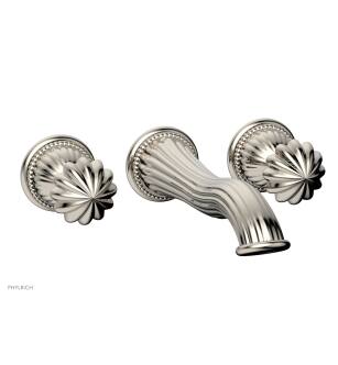 Phylrich WL361/014 Georgian & Barcelona 10 1/4" Double Round Handle Wall Mount Bathroom Sink Faucet in Polished Nickel