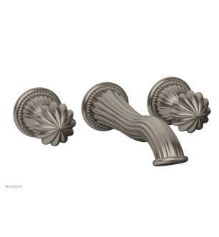 Phylrich WL361/15A Georgian & Barcelona 10 1/4" Double Round Handle Wall Mount Bathroom Sink Faucet in Pewter