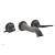 Phylrich WL141/10B Georgian & Barcelona 10 1/4" Double Lever Handle Wall Mount Bathroom Sink Faucet in Distressed Bronze/Oil Rubbed Bronze