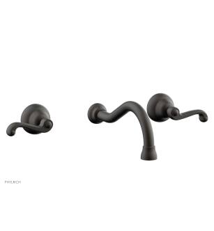 Phylrich DWL137/10B Basic 8" Double Blade Cross Handle Wall Mount Bathroom Sink Faucet in Distressed Bronze/Oil Rubbed Bronze