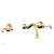 Phylrich DWL137/24B Basic 8" Double Blade Cross Handle Wall Mount Bathroom Sink Faucet in Burnished Gold