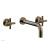 Phylrich DWL134/047 Basic 8" Double Tubular Cross Handle Wall Mount Bathroom Sink Faucet in Brass/Antique Brass