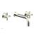 Phylrich DWL134/015 Basic 8" Double Tubular Cross Handle Wall Mount Bathroom Sink Faucet in Satin Nickel