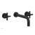 Phylrich DWL134/040 Basic 8" Double Tubular Cross Handle Wall Mount Bathroom Sink Faucet in Black