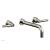 Phylrich DWL130/014 Basic 8" Double Lever Handle Wall Mount Bathroom Sink Faucet in Polished Nickel