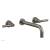 Phylrich DWL130/15A Basic 8" Double Lever Handle Wall Mount Bathroom Sink Faucet in Pewter