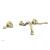 Phylrich DWL205/24B 3Ring 9 3/8" Double Straight Handle Wall Mount Bathroom Sink Faucet in Burnished Gold