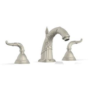 Phylrich K337/15B Ribbon & Reed 7 5/8" Double Lever Handle Widespread Bathroom Sink Faucet in Brushed Nickel