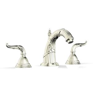 Phylrich K337/015 Ribbon & Reed 7 5/8" Double Lever Handle Widespread Bathroom Sink Faucet in Satin Nickel