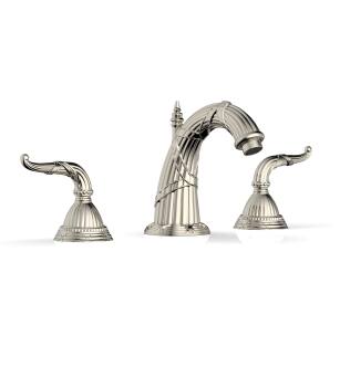 Phylrich K337/014 Ribbon & Reed 7 5/8" Double Lever Handle Widespread Bathroom Sink Faucet in Polished Nickel