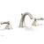 Phylrich D202/15B Revere & Savannah 7 3/4" Double Curved Handle Widespread Bathroom Sink Faucet with High Spout in Brushed Nickel