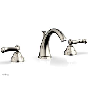 Phylrich D202/014 Revere & Savannah 7 3/4" Double Curved Handle Widespread Bathroom Sink Faucet with High Spout in Polished Nickel