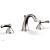 Phylrich D202/014 Revere & Savannah 7 3/4" Double Curved Handle Widespread Bathroom Sink Faucet with High Spout in Polished Nickel