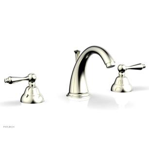 Phylrich D200/015 Revere & Savannah 6 1/4" Double Straight Handle Widespread Bathroom Sink Faucet in Satin Nickel