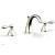 Phylrich D200/015 Revere & Savannah 6 1/4" Double Straight Handle Widespread Bathroom Sink Faucet in Satin Nickel