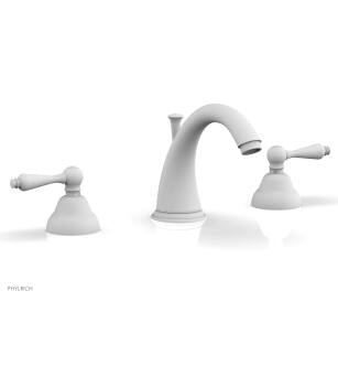 Phylrich D200/050 Revere & Savannah 6 1/4" Double Straight Handle Widespread Bathroom Sink Faucet in White