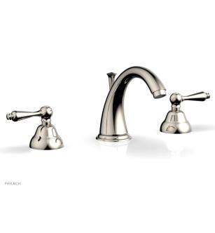Phylrich D200/014 Revere & Savannah 6 1/4" Double Straight Handle Widespread Bathroom Sink Faucet in Polished Nickel