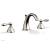 Phylrich D200/014 Revere & Savannah 6 1/4" Double Straight Handle Widespread Bathroom Sink Faucet in Polished Nickel