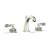 Phylrich K280/015 Regent Cut Crystal 7 5/8" Double Crystal Lever Handle Widespread Bathroom Sink Faucet in Satin Nickel