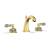 Phylrich K280/24B Regent Cut Crystal 7 5/8" Double Crystal Lever Handle Widespread Bathroom Sink Faucet in Burnished Gold