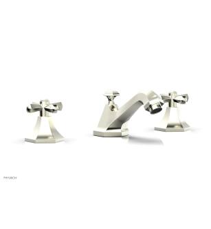 Phylrich K171/015 Le Verre & La Crosse 7 1/8" Double Cross Handle Widespread Bathroom Sink Faucet in Satin Nickel