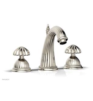 Phylrich K361/014 Georgian & Barcelona 7 5/8" Double Round Handle Widespread Bathroom Sink Faucet in Polished Nickel