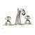 Phylrich K361/014 Georgian & Barcelona 7 5/8" Double Round Handle Widespread Bathroom Sink Faucet in Polished Nickel