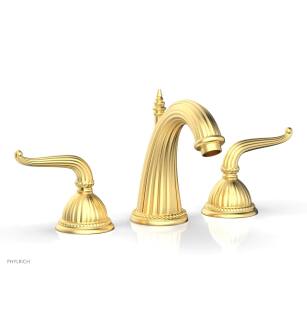 Phylrich K360/24B Georgian & Barcelona 7 5/8" Double Lever Handle Widespread Bathroom Sink Faucet in Burnished Gold