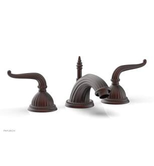Phylrich K141/10B Georgian & Barcelona 6 7/8" Double Lever Handle Widespread Bathroom Sink Faucet in Distressed Bronze/Oil Rubbed Bronze