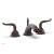 Phylrich K141/10B Georgian & Barcelona 6 7/8" Double Lever Handle Widespread Bathroom Sink Faucet in Distressed Bronze/Oil Rubbed Bronze