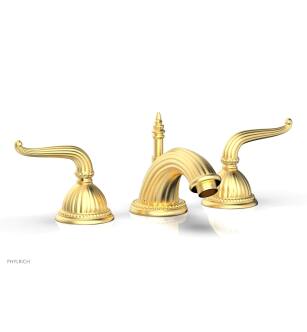 Phylrich K141/24B Georgian & Barcelona 6 7/8" Double Lever Handle Widespread Bathroom Sink Faucet in Burnished Gold