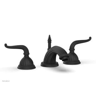 Phylrich K141/040 Georgian & Barcelona 6 7/8" Double Lever Handle Widespread Bathroom Sink Faucet in Black