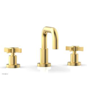 Phylrich D139/24B Basic 7 1/2" Double Blade Cross Handle Widespread Bathroom Sink Faucet with Low Spout in Burnished Gold