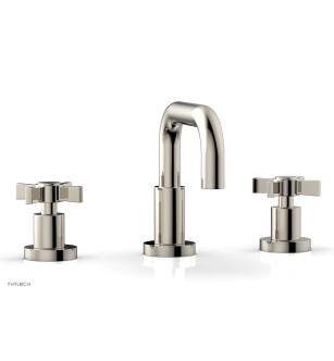 Phylrich D139/014 Basic 7 1/2" Double Blade Cross Handle Widespread Bathroom Sink Faucet with Low Spout in Polished Nickel