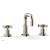 Phylrich D139/014 Basic 7 1/2" Double Blade Cross Handle Widespread Bathroom Sink Faucet with Low Spout in Polished Nickel